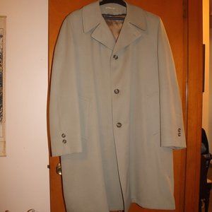 Men's Classic Light Gray Overcoat - Brand Not Visible
